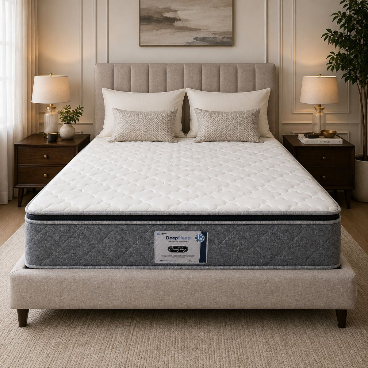 Comfort King Beauty Sleep premium spring mattress front view