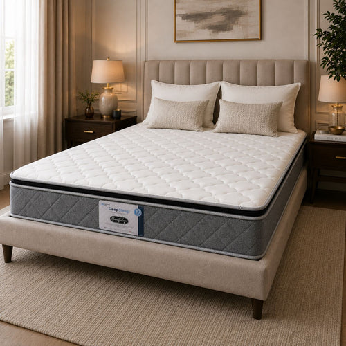 Comfort King Beauty Sleep premium spring mattress bedroom view
