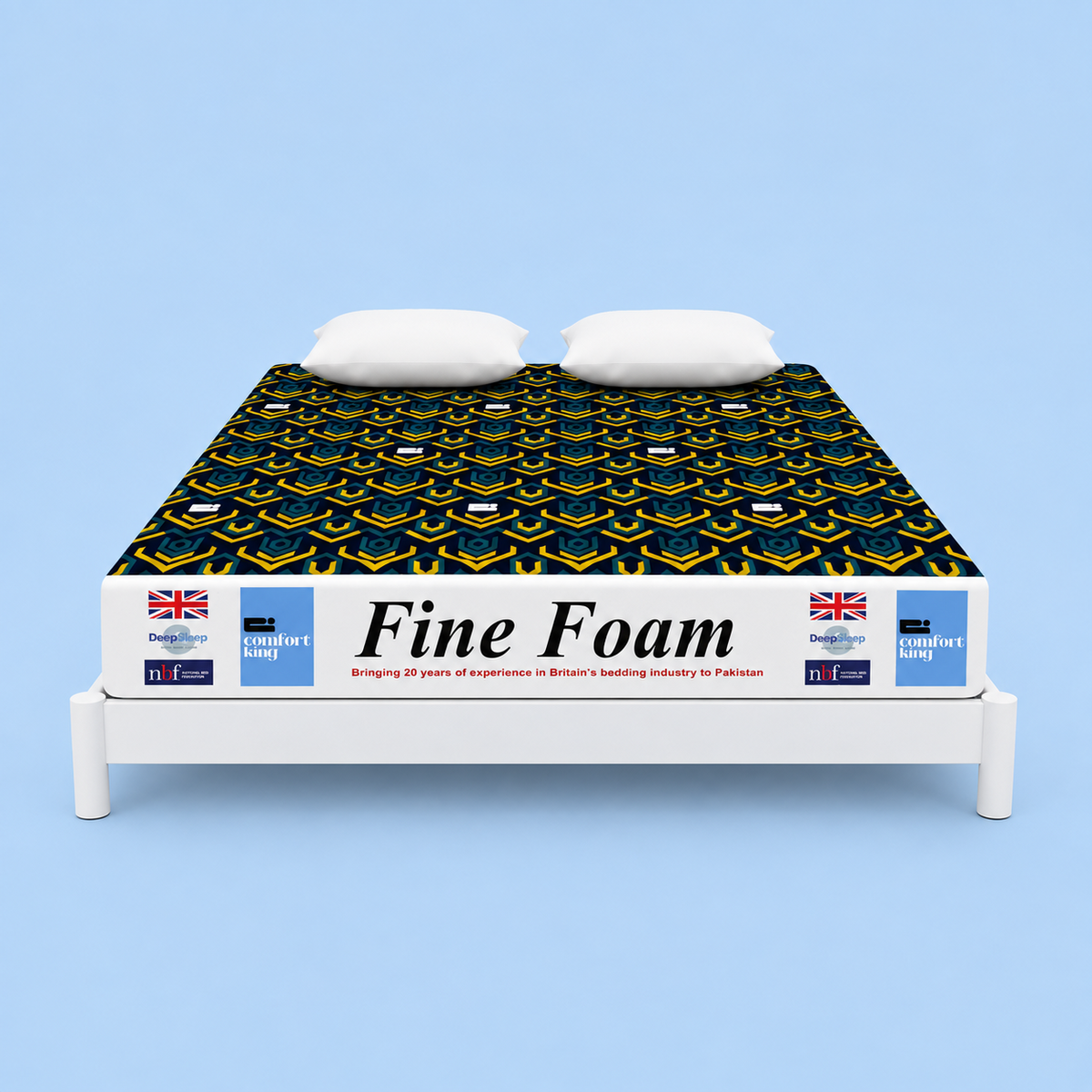 Comfort King Fine Foam Mattress front view