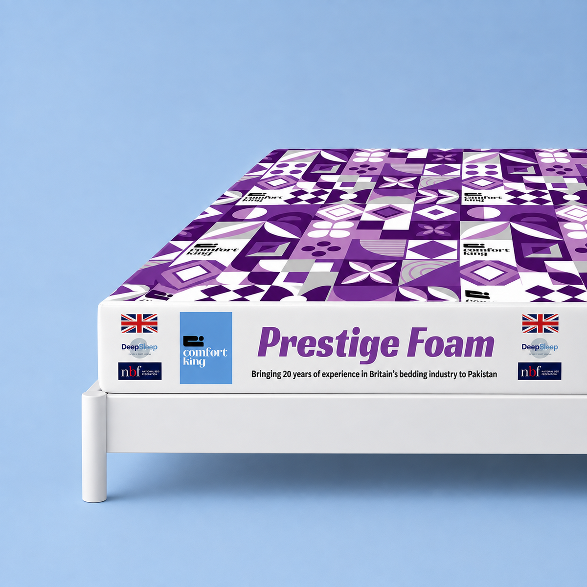 Comfort King Prestige Foam Mattress side view