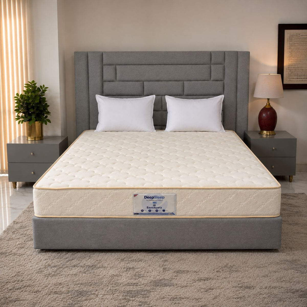 Comfort King Sanctuary premium foam mattress front view